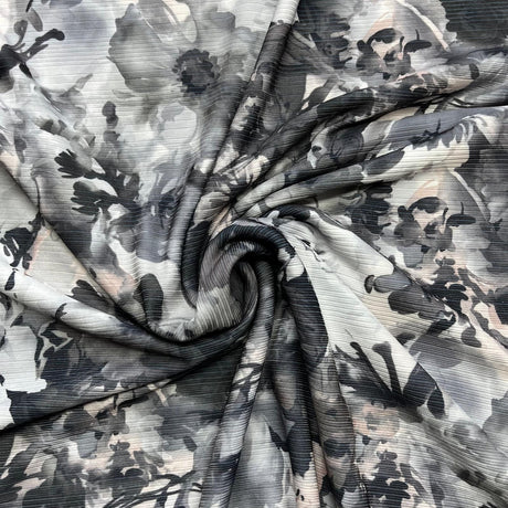 Pound A Metre 3 Metres Luxurious Ribbed Jersey 55” Wide - (Clouds)