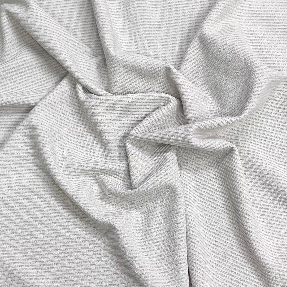 Pound A Metre 3 Metres Luxurious Ribbed Jersey 55” Wide - (Light Grey) (EOL)