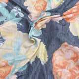 Pound A Metre 3 Metres Luxurious Ribbed Jersey 55” Wide - (Night Garden)