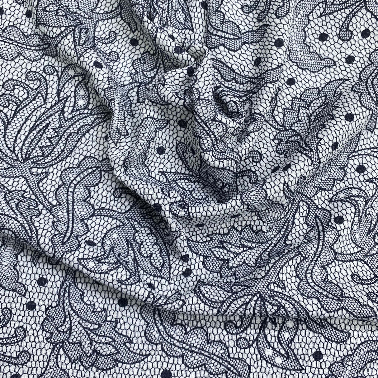 Pound A Metre 3 Metres Luxurious Ribbed Jersey 55” Wide - (Paisley) (EOL)
