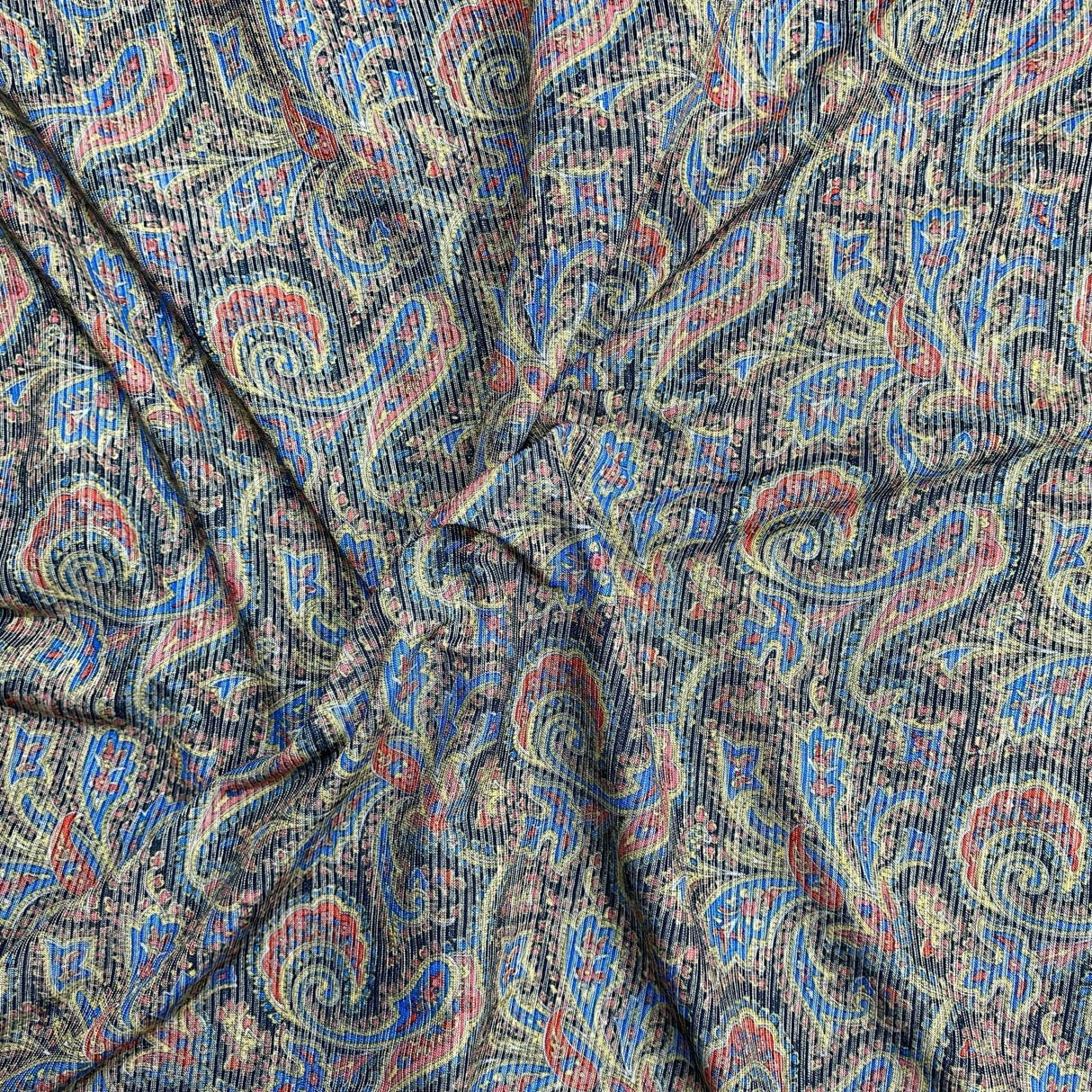 Pound A Metre 3 Metres Luxurious Ribbed Jersey 55” Wide - (Paisley)