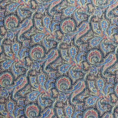Pound A Metre 3 Metres Luxurious Ribbed Jersey 55” Wide - (Paisley)