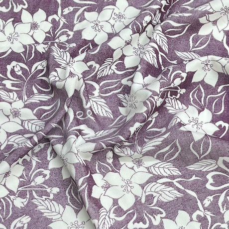 Pound A Metre 3 Metres Luxurious Ribbed Jersey 55” Wide - (Purple)