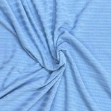 Pound A Metre 3 Metres Luxurious Ribbed Jersey 55” Wide - (Sky) (Multi Buy)