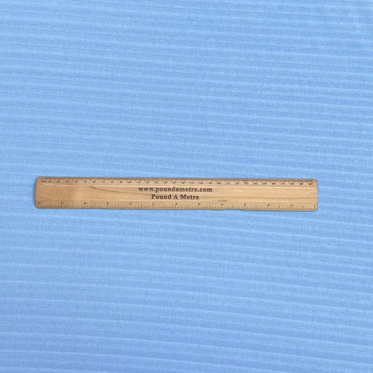 Pound A Metre 3 Metres Luxurious Ribbed Jersey 55” Wide - (Sky) (Multi Buy)