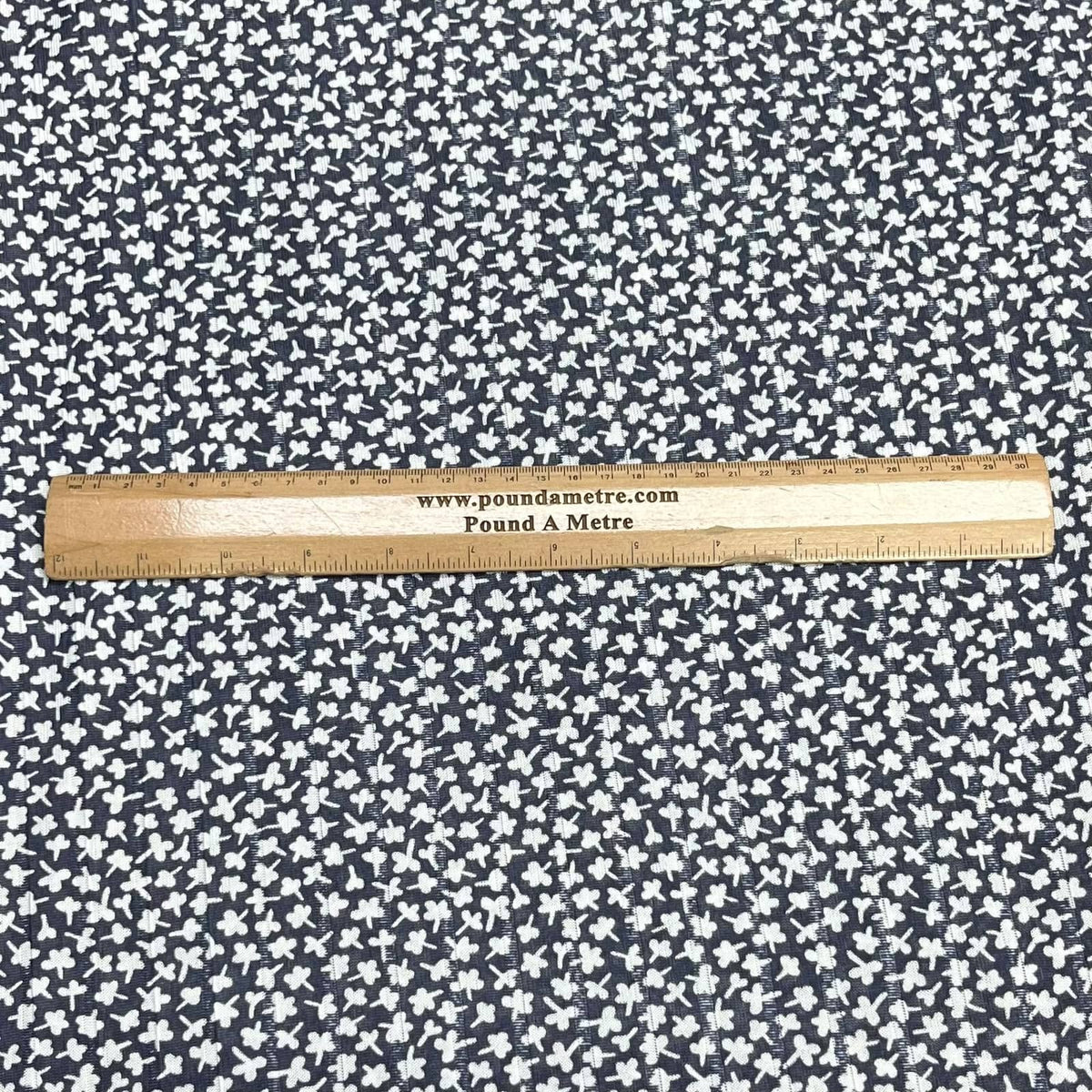 Pound A Metre 3 Metres Luxurious Ribbed Jersey 55” Wide - (Small Floral)