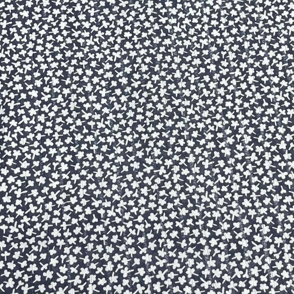 Pound A Metre 3 Metres Luxurious Ribbed Jersey 55” Wide - (Small Floral)