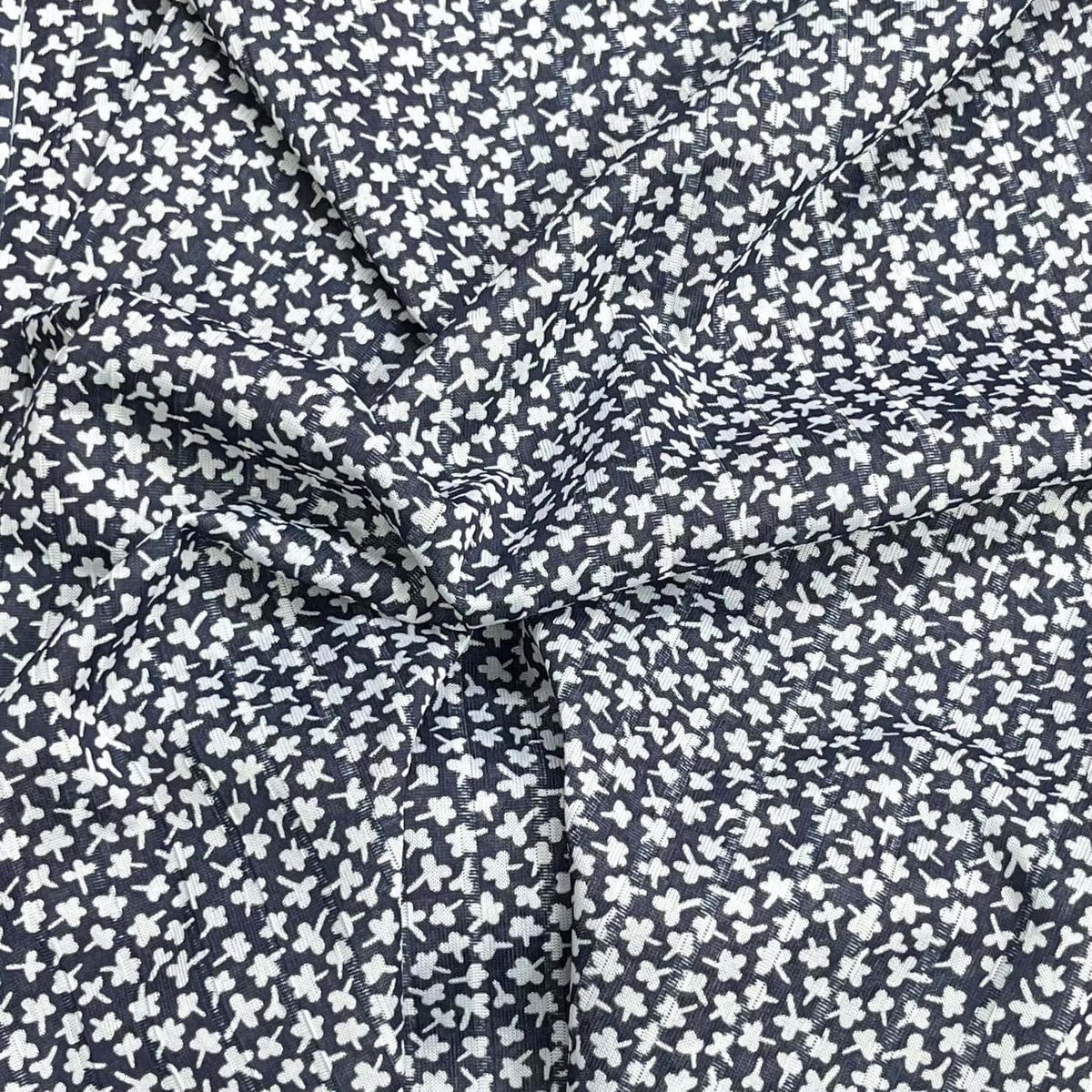 Pound A Metre 3 Metres Luxurious Ribbed Jersey 55” Wide - (Small Floral)