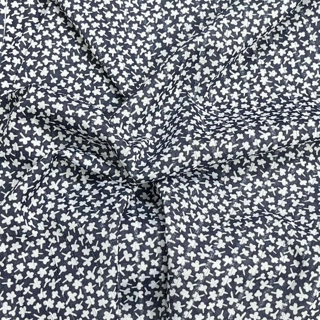Pound A Metre 3 Metres Luxurious Ribbed Jersey 55” Wide - (Small Floral)