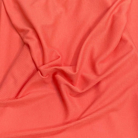 Pound A Metre 3 Metres Luxurious Ribbed Jersey 55” Wide - (Tangerine) (EOL)