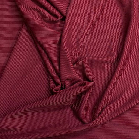 Pound A Metre 3 Metres Luxurious Ribbed Jersey 55” Wide - (Wine) (EOL)