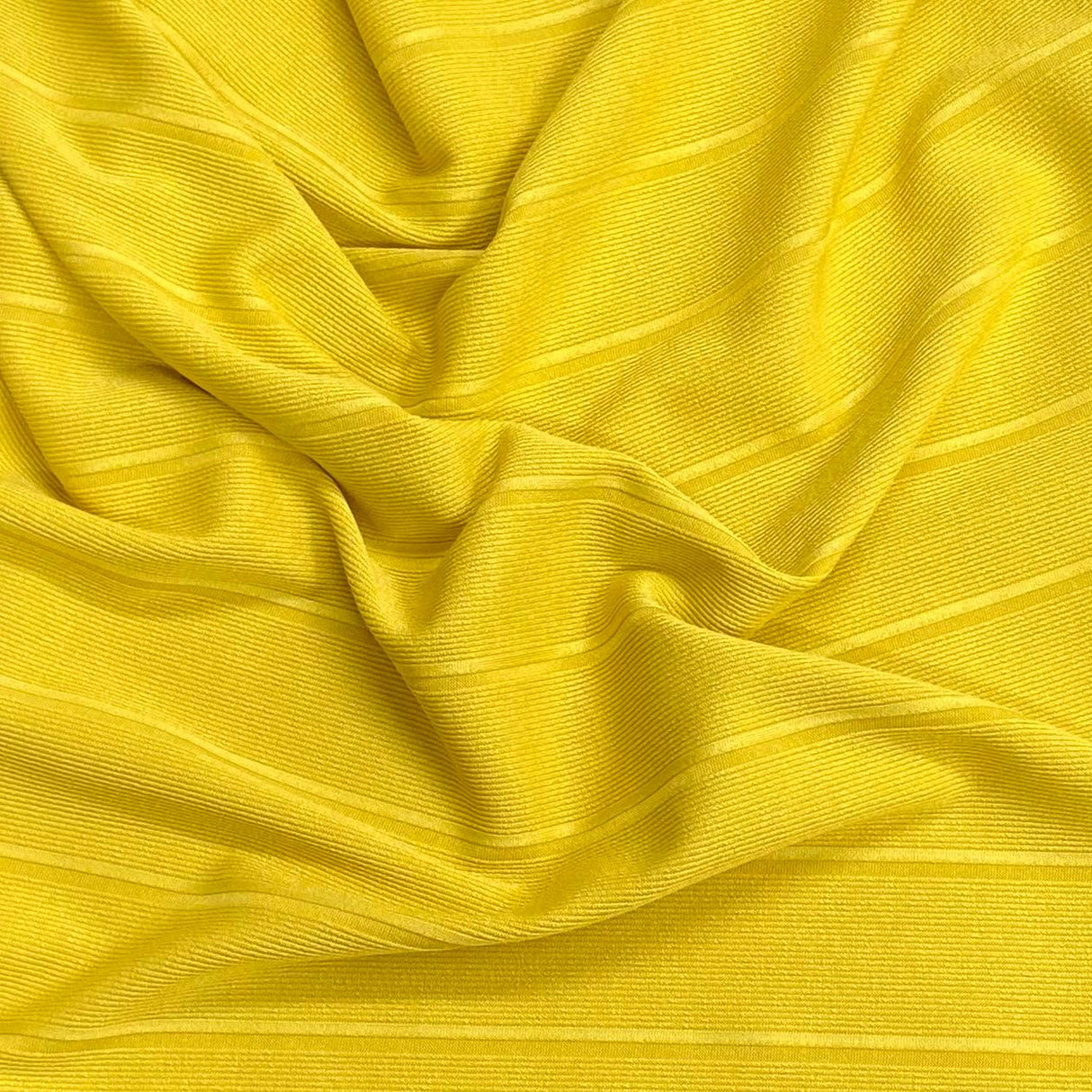 Pound A Metre 3 Metres Luxurious Ribbed Jersey 55” Wide - (Yellow) (EOL)