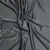 Pound A Metre 3 Metres Luxurious Satin Effect Ribbed Jersey 55” Wide - (Black)