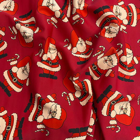Pound A Metre 3 Metre 3 Metres Luxurious Scuba Jersey 55" Wide (Santa)