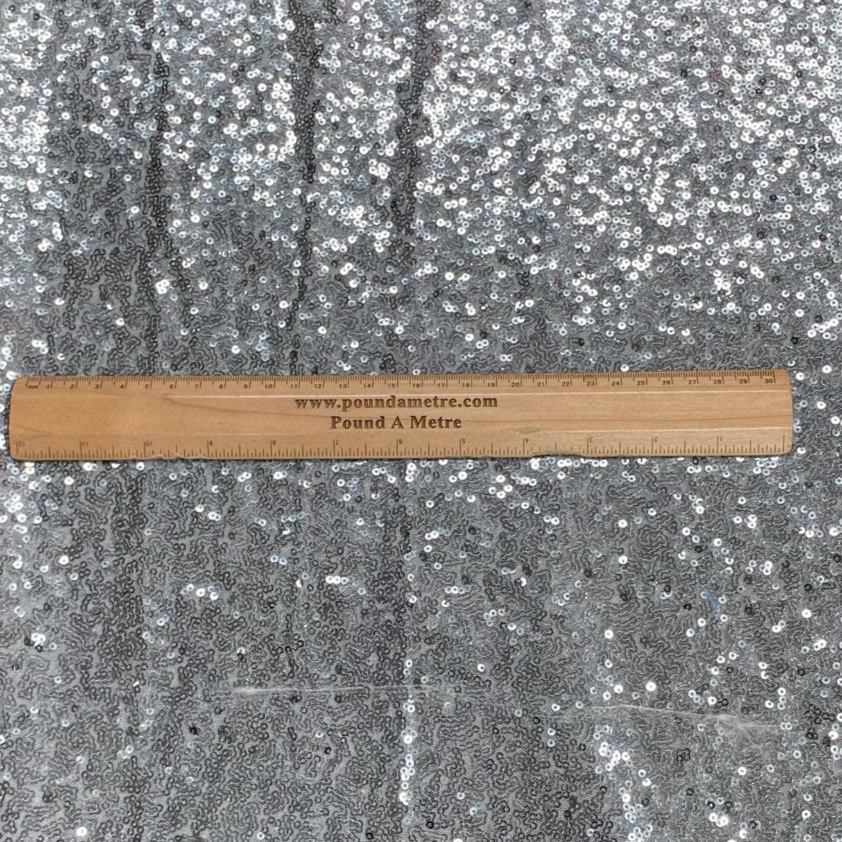 Pound A Metre 3 Metres 3 Metres - Luxurious Sequins On Net - 55" Wide - (Gray)