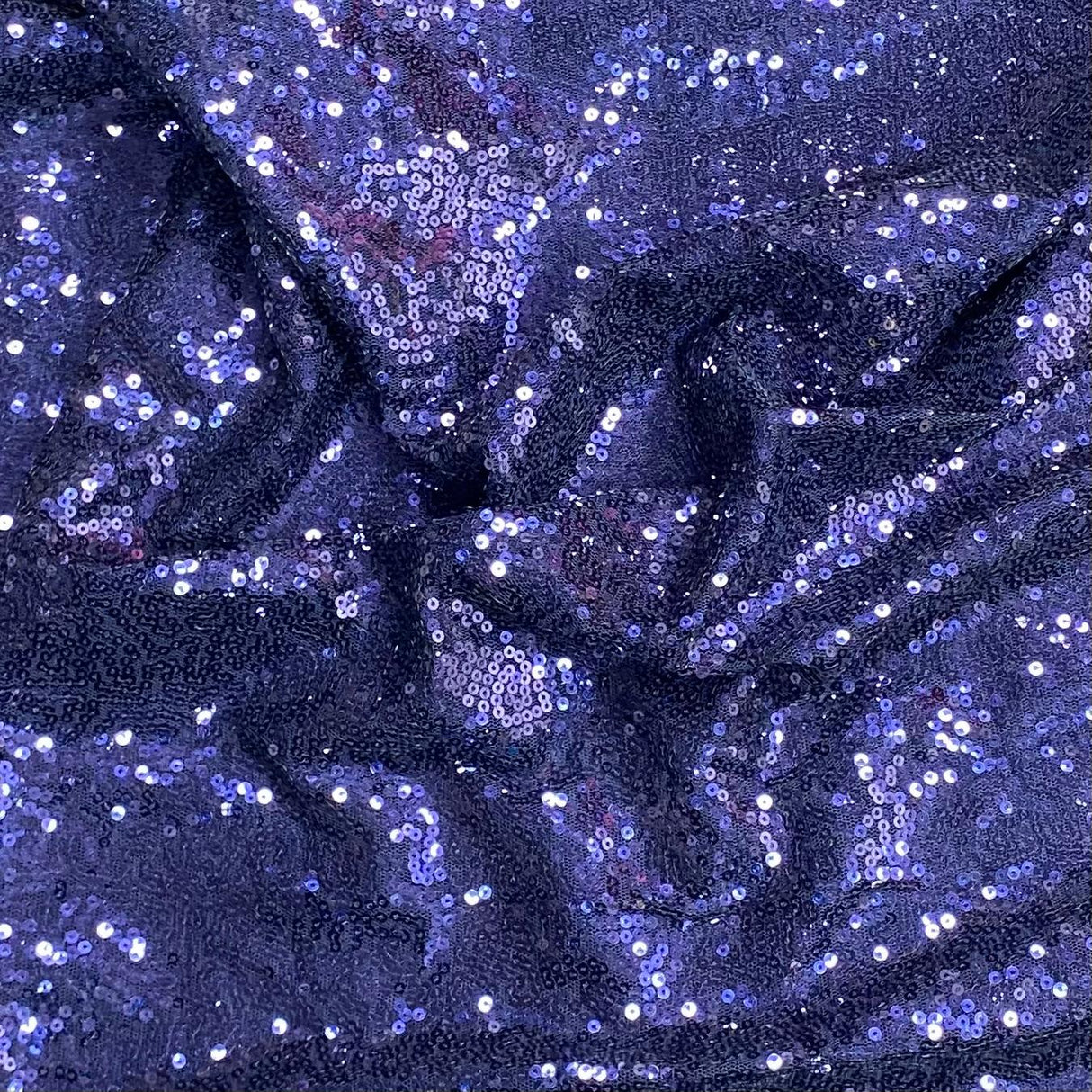 Pound A Metre 3 Metres 3 Metres - Luxurious Sequins On Net - 55" Wide - (Navy)