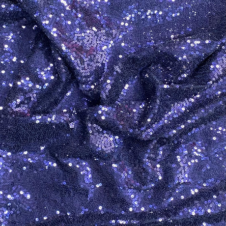 Pound A Metre 3 Metres 3 Metres - Luxurious Sequins On Net - 55" Wide - (Navy)
