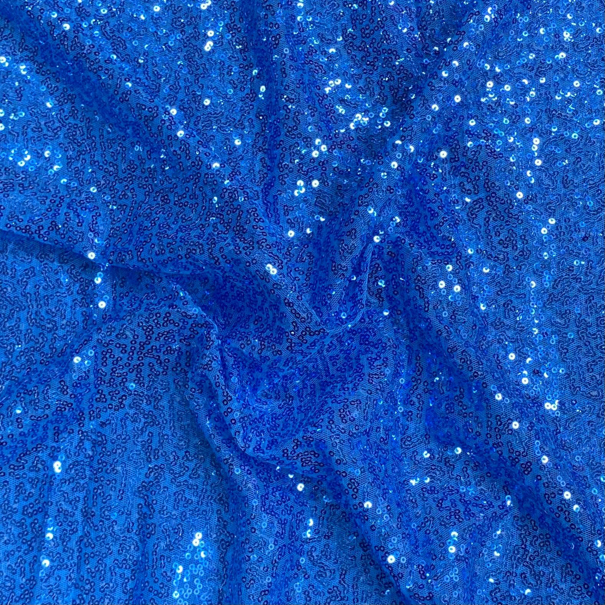 Pound A Metre 3 Metres 3 Metres - Luxurious Sequins On Net - 55" Wide - (Ocean)