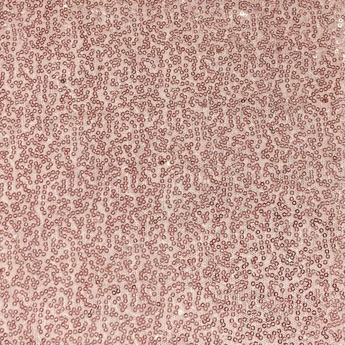 Pound A Metre 3 Metres 3 Metres - Luxurious Sequins On Net - 55" Wide - (Peachy Pink)