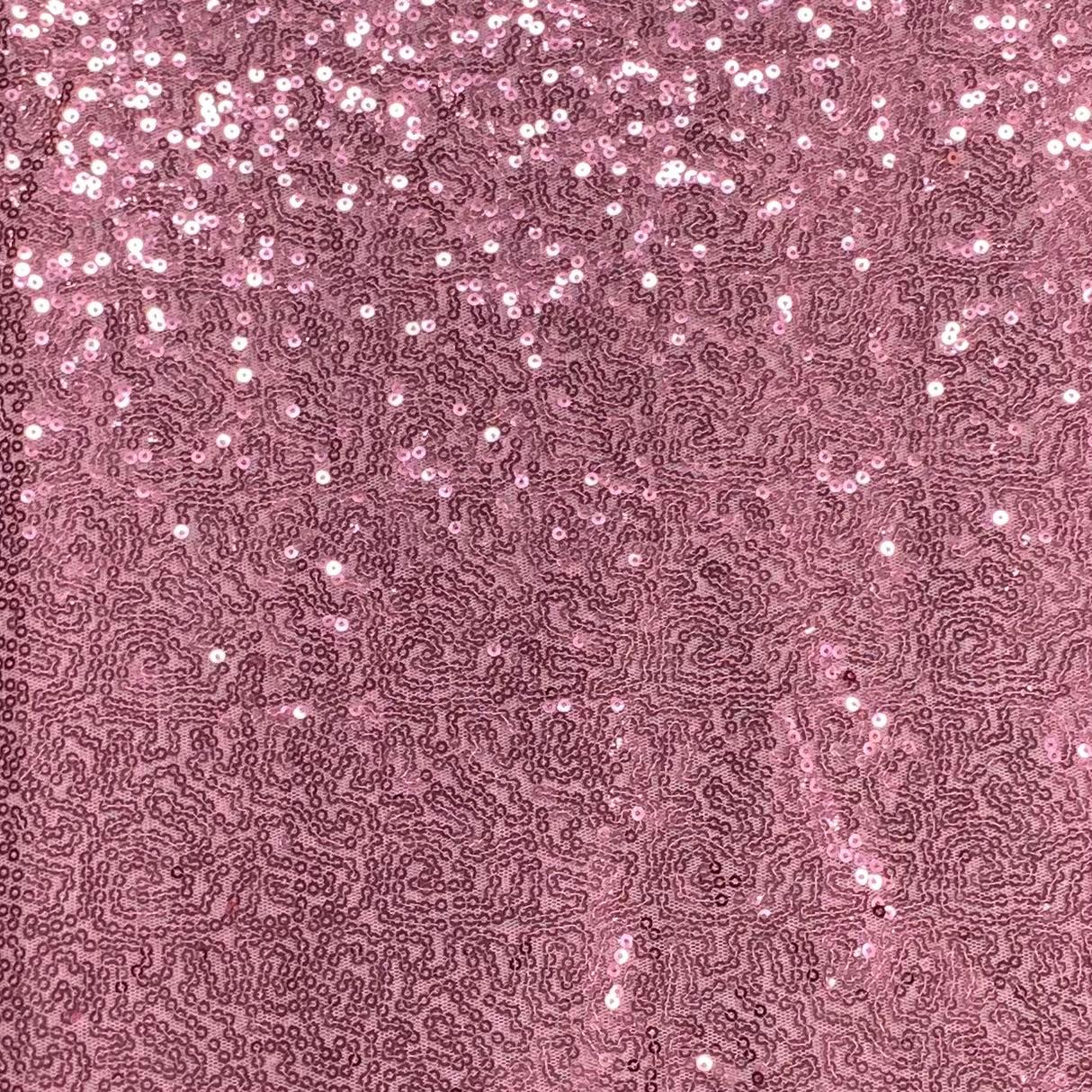 Pound A Metre 3 Metres 3 Metres - Luxurious Sequins On Net - 55" Wide - (Pink)