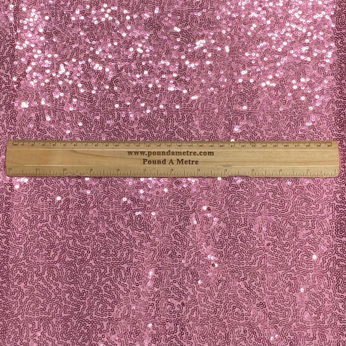 Pound A Metre 3 Metres 3 Metres - Luxurious Sequins On Net - 55" Wide - (Pink)