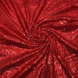 Pound A Metre 3 Metres 3 Metres - Luxurious Sequins On Net - 55" Wide - Red
