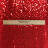 Pound A Metre 3 Metres 3 Metres - Luxurious Sequins On Net - 55" Wide - (Red)