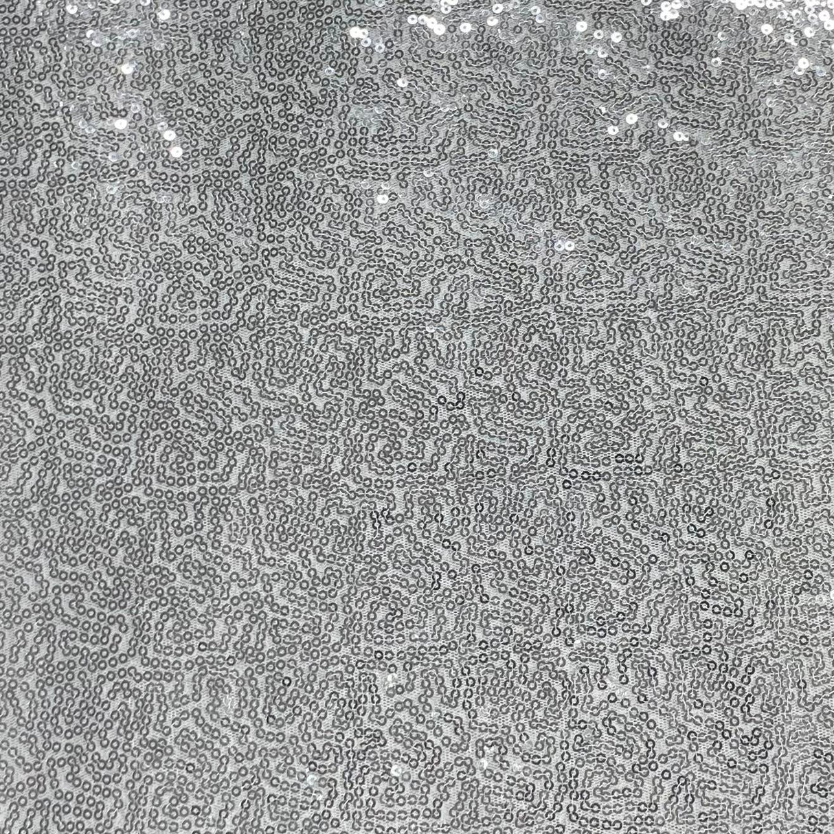 Pound A Metre 3 Metres 3 Metres - Luxurious Sequins On Net - 55" Wide - (Silver)