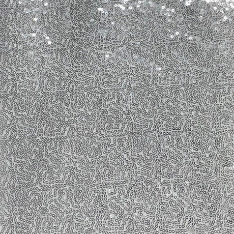 Pound A Metre 3 Metres 3 Metres - Luxurious Sequins On Net - 55" Wide - (Silver)