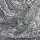Pound A Metre 3 Metres 3 Metres - Luxurious Sequins On Net - 55" Wide - (Silver)