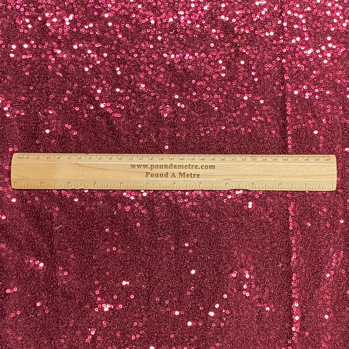 Pound A Metre 3 Metres 3 Metres - Luxurious Sequins On Net - 55" Wide - (Wine)