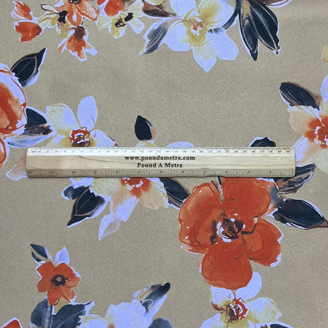 Pound A Metre 3 Metres Luxurious Slinky Jersey - 55" Wide  (Flower)