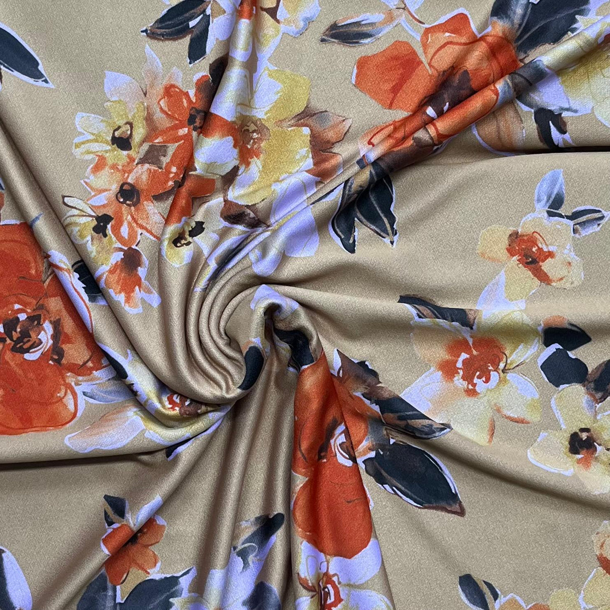 Pound A Metre 3 Metres Luxurious Slinky Jersey - 55" Wide  (Flower)