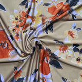 Pound A Metre 3 Metres Luxurious Slinky Jersey - 55" Wide  (Flower)