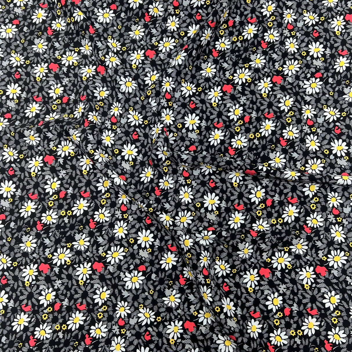 Pound A Metre 3 Metre 3 Metres Luxurious Solara Crepe 55" Wide (Black Garden)
