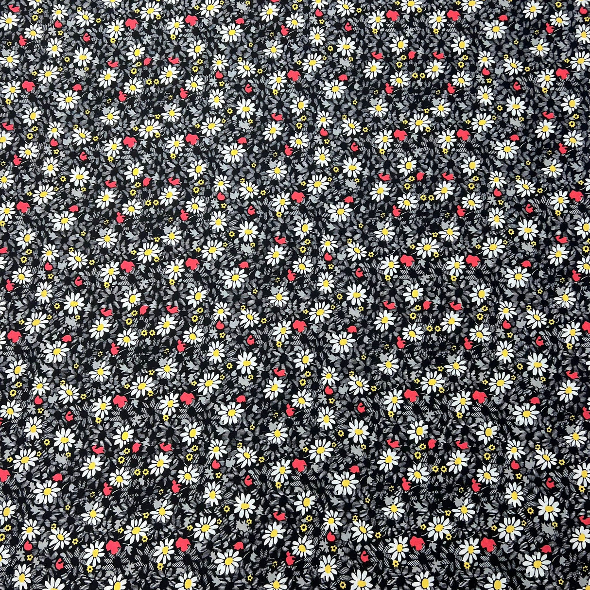 Pound A Metre 3 Metre 3 Metres Luxurious Solara Crepe 55" Wide (Black Garden)