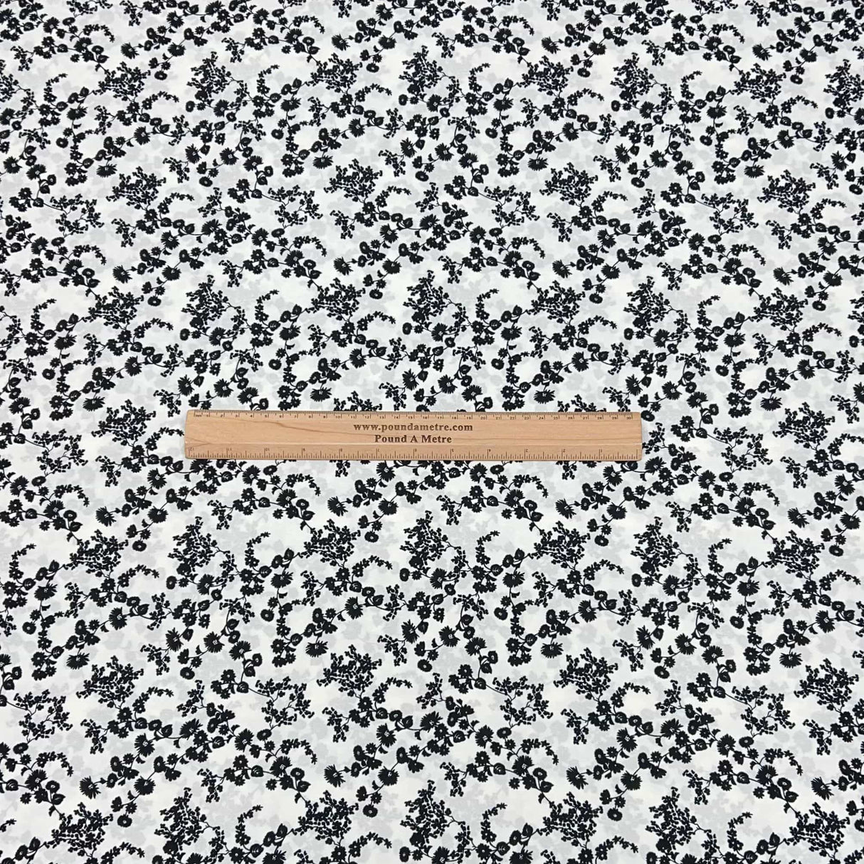 Pound A Metre 3 Metre 3 Metres Luxurious Solara Crepe 55" Wide (Black & White)