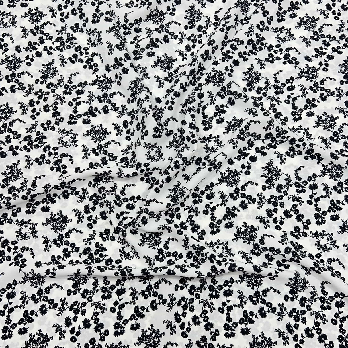 Pound A Metre 3 Metre 3 Metres Luxurious Solara Crepe 55" Wide (Black & White)