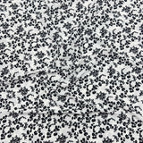 Pound A Metre 3 Metre 3 Metres Luxurious Solara Crepe 55" Wide (Black & White)