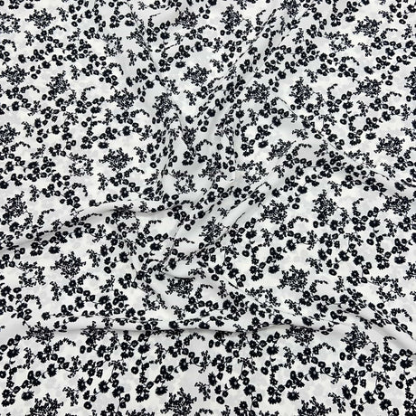 Pound A Metre 3 Metre 3 Metres Luxurious Solara Crepe 55" Wide (Black & White)