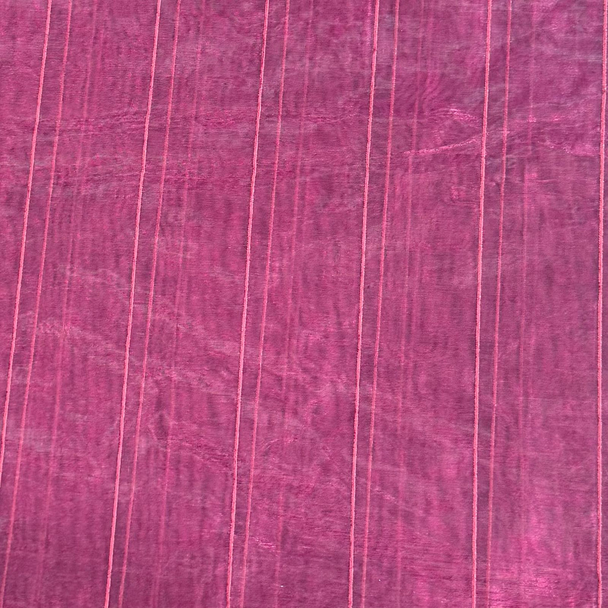 Pound A Metre 3 Metres Luxurious Stripe Organza - 55 " Wide  (Burgundy) (£1)