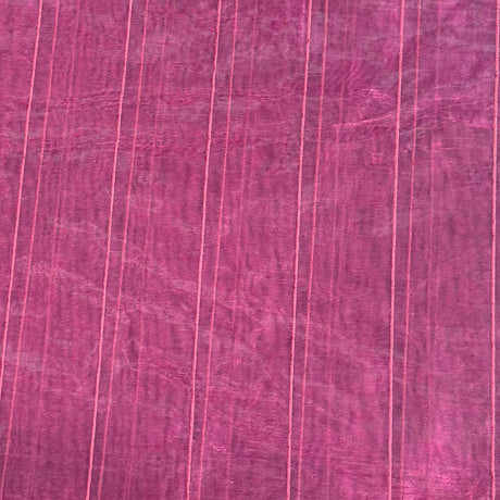 Pound A Metre 3 Metres Luxurious Stripe Organza - 55 " Wide  (Burgundy) (£1)
