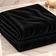 Pound A Metre 3 Metres Luxurious Terry Velour Fabric – 55" Wide (Black)