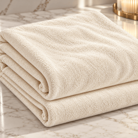 Pound A Metre 3 Metres Luxurious Terry Velour Fabric – 55" Wide (Cream)