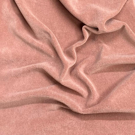 Pound A Metre 3 Metres Luxurious Terry Velour Fabric – 55" Wide (Mauve)