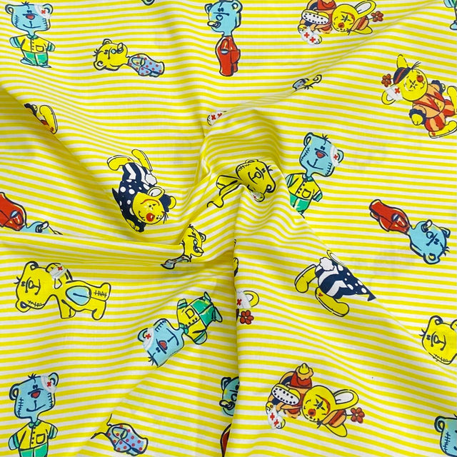 Pound A Metre 3 Metres Luxury 100% Cotton - 45" Wide - (Yellow)