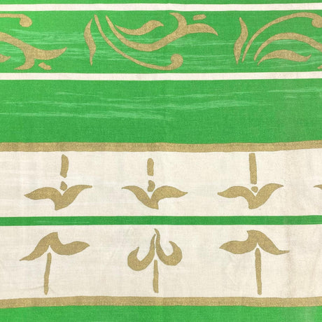 Pound A Metre 3 Metres 3 Metres Luxury 100% Cotton - 60" Wide (Green & Gold) Made In England