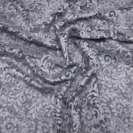 Pound A Metre 3 Metres 3 Metres Luxury Bridal Lace Fabric - 55" Wide (Grey)
