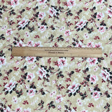 Pound A Metre 3 Metres Luxury Cotton Poplin Fabric – 45'' Wide (Beige Flower)