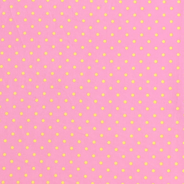 Pound A Metre 3 Metres Luxury Cotton Poplin Fabric – 45'' Wide (Pink Polka)